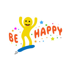 A design to celebrate the international day of happiness or world happiness day and related to the theme of happiness
