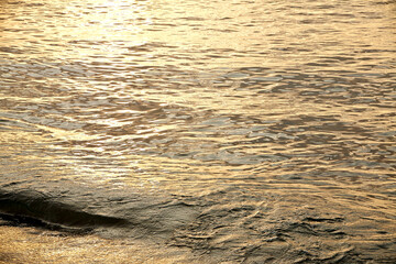 Abendrot, Meer, Wasser, Wellen, Struktur, Textur.