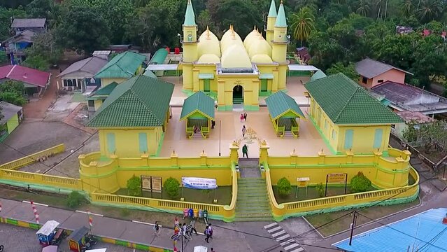Penyengat Island, Kepulauan Riau, Indonesia, Oktober 2019: "Aerial View Penyengat Island"