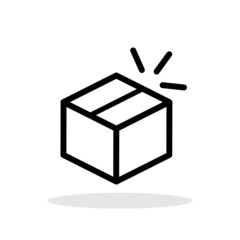 Delivery box icon in flat style. Delivery package symbol for your web site design, logo, app, UI Vector EPS 10.