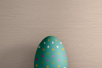 Easter eggs on soft color background