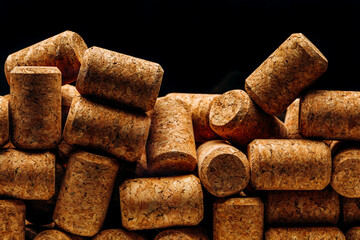 Wine corks, as a background. High-quality photography.