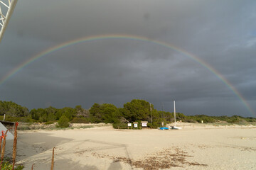Regenbogen Sa Rapita Playa Es Trenc Mallorca Spanien