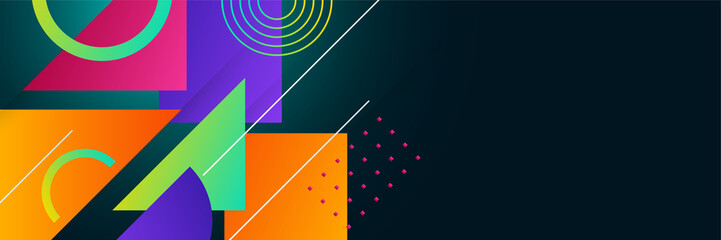 Modern trendy abstract colorful banner background. Design for template, business, poster, web, pattern, wallpaper, presentation, and backdrop