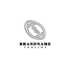 american football ball logo icon design template vector illustration