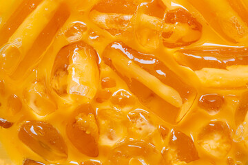 Iced tea and ice textures,Milk ice tea,Cheddar is a traditional Thai drink that has long been popular.