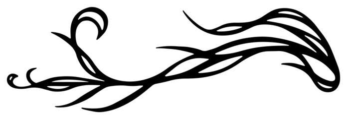 植物や葉っぱのライン線画単品　ラスター素材