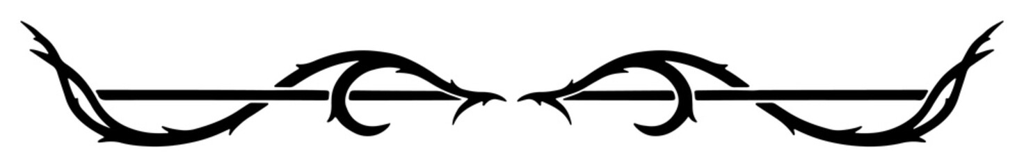 植物や葉っぱのライン線画単品　ラスター素材