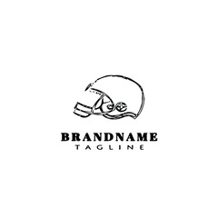 american football helmet logo icon design template vector illustration