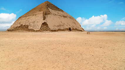 Fototapeta na wymiar Bent pyramid at Dahshur, Cairo, Egypt