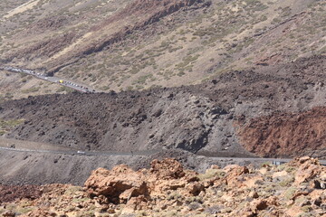 Strasse im Teide Nationalpark auf Teneriffa