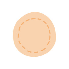 reusable cotton pad doodle. Hand drawn vector cotton pad eco friendly. Zero waste illustration