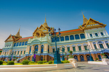 Wat Phra Kaew, Thailand,The beautiful Grand Palace of Bangkok attracts thousands of visitors and...