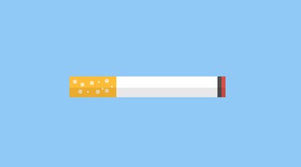 Cigarrette icon. Vector isolated editable flat illustration of a cigar