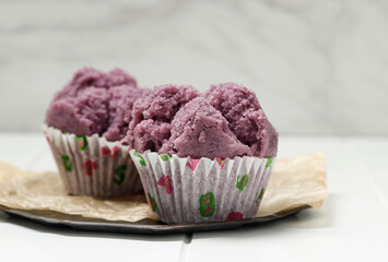 Kue Mangkok or Kue Apem, Indonesian Traditional Steamed Cupcake Jajanan Pasar