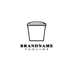 fresh drinks cartoon logo template icon design isolated vector illustration