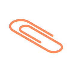 Obraz premium Red metallic paper clip isometric vector illustration. Classic document sheet holder traditional stationery for office or school isolated. Attaching message reminder tool for paperwork