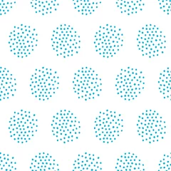 Tapeten Blue small dots seamless pattern with white background. © FRESH TAKE DESIGN