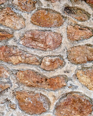 red brown stone wall closeup
