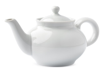 Tea pot isolated on white background, close up