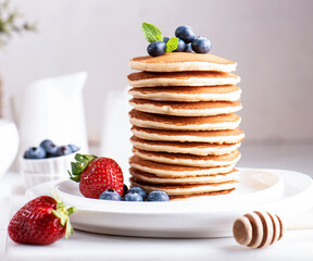 pancakes with berries