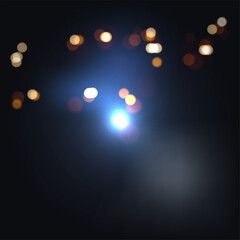 dark background with light and bokeh