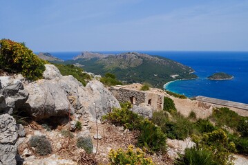Fototapeta na wymiar Viewpoint at Talaia d'Albercutx watchtower, close to Cap de Formentor. Majorca, Spain.