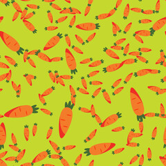 Abstract Carrot Seamless Pattern Background. Illustration