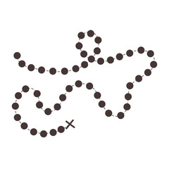 Horizontal Scheme circle dotted line Game Board. Doodle illustration Hand drawn nursery baby scandinavian style, kids clipart naive art