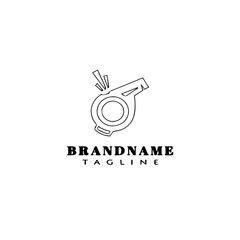 cute whistle logo cartoon icon vector illustration