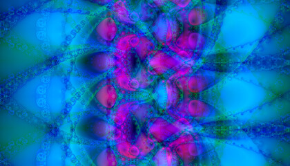 Abstract glowing purplish blue textured background.