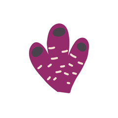 Purple coral pipes Doodle illustration underwater sea ocean marine nature flora Hand drawn nursery baby scandinavian style, kids clipart naive art