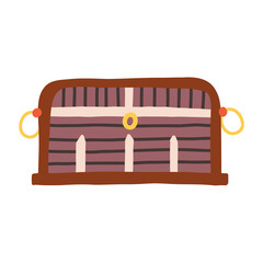 Treasure chest Doodle illustration Treasure Hand drawn nursery baby scandinavian style, kids clipart naive art