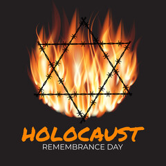 International holocaust remembrance day background. Illustration