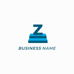 design logo creative letter Z and stair