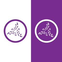 Fresh Lavender flower logo vector