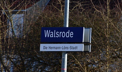 Bahnhof in der Stadt Walsrode, Niedersachsen
