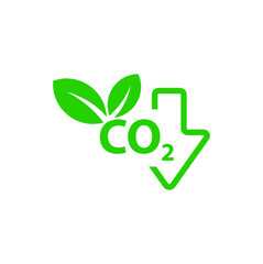 reducing CO2 emissions to stop climate change. green energy background	