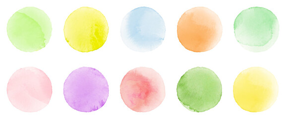 Watercolor vector circles
