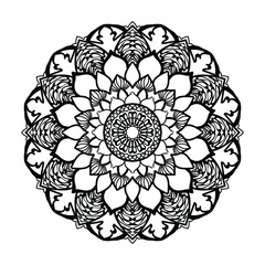 Hand drawn mandala. decoration in ethnic oriental  doodle ornament.