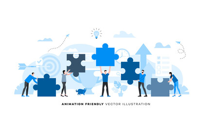 Animation ready duik friendly vector Illustration. Conceptual business story.