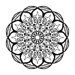 Hand drawn mandala. decoration in ethnic oriental  doodle ornament.