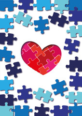 heart shape puzzle