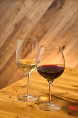 赤ワインと白ワイン