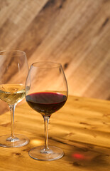 赤ワインと白ワイン