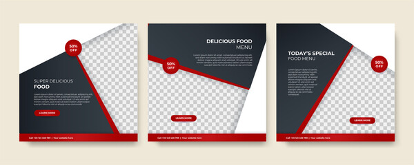 Modern universal social media post template. Web banner, flyer or poster for ads offer sale promotion marketing. Design for travel, business, food menu, fashion, creative digital agency.