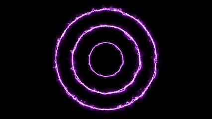 Red Purple Electrical Light Concentric Circles