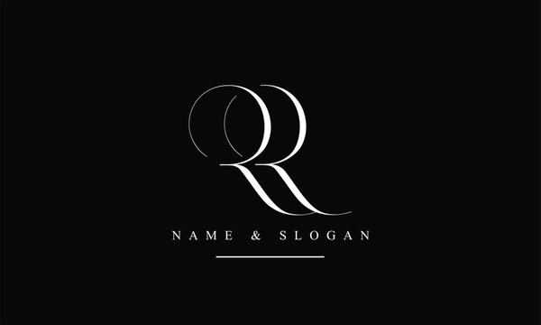 RR, R abstract letters logo monogram