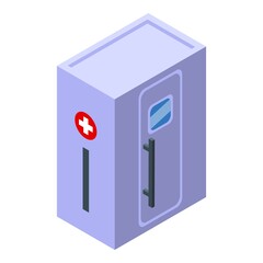 Fluorography room icon isometric vector. Medical roentgen. Ultrasound device