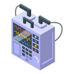 Heart device icon isometric vector. Medical health. Treatment service